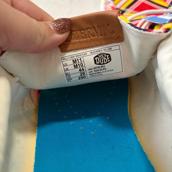 Hey Dude x Caddyshack NWT size 11 Men’s Wally Slip On Plaid Canvas Loafers Golf - Picture 10 of 12